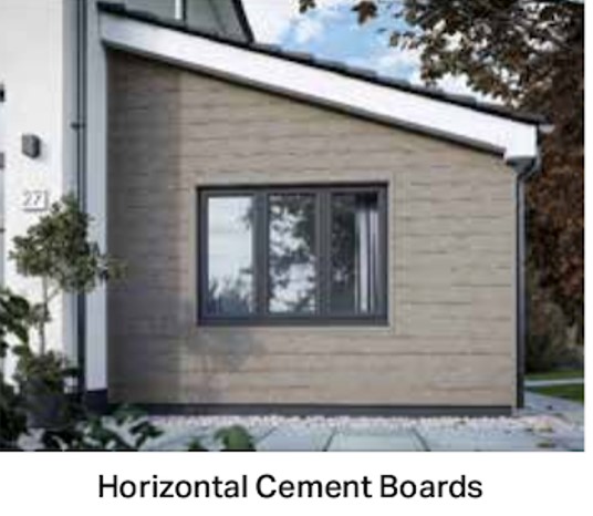 Horizontal Cement Boards